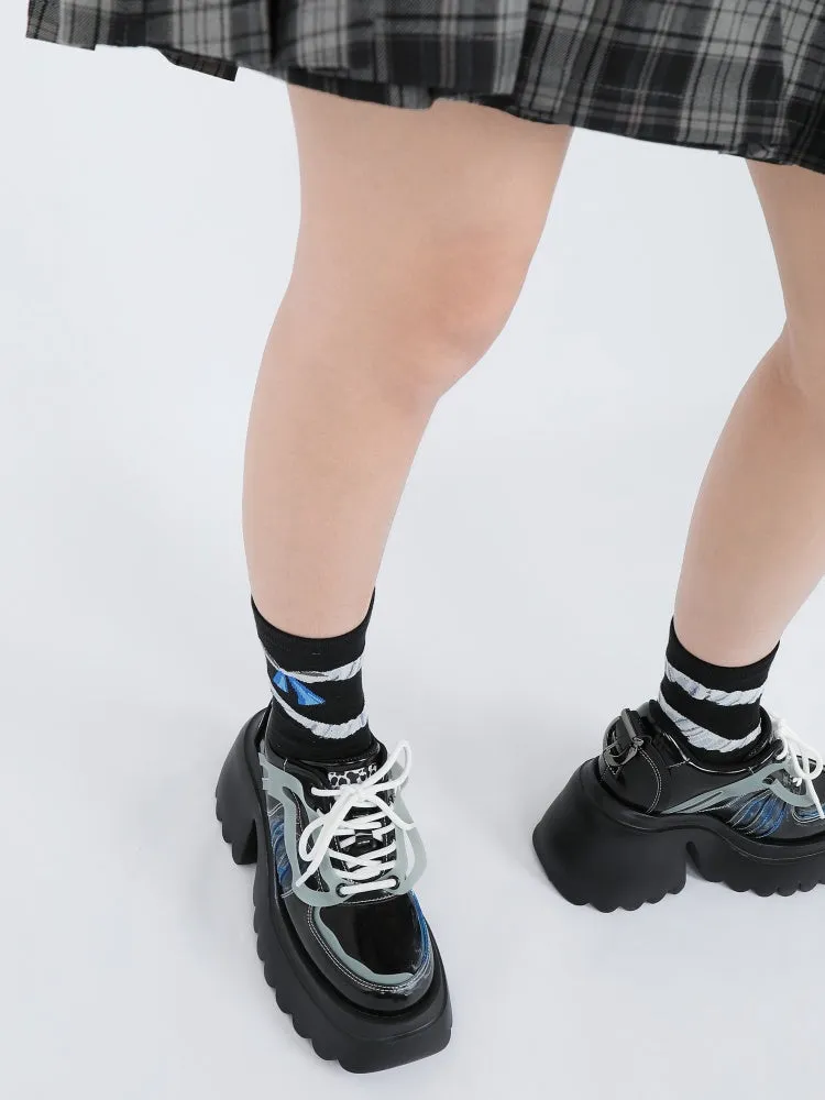 Niche Punk Style Lace Up Platform Shoes【s0000005172】