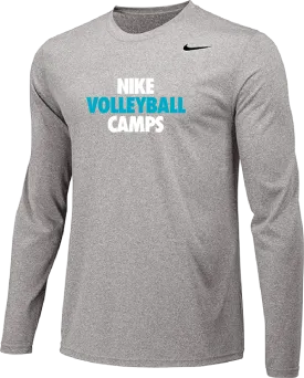 Nike Volleyball Camps Long Sleeve Dri-Fit Tee - Carbon Heather
