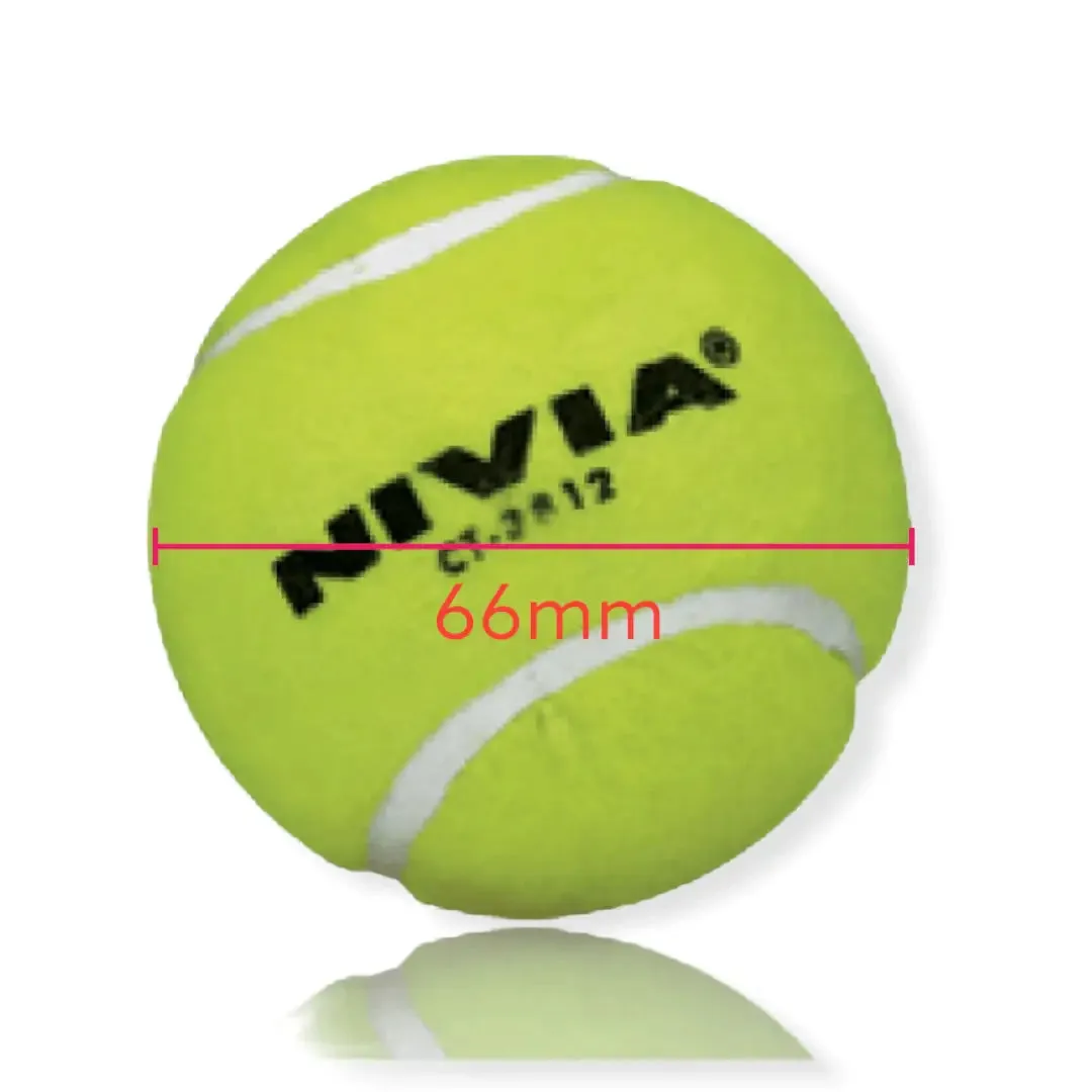 Nivia Heavy Tennis Cricket Ball Yellow Pack of 6