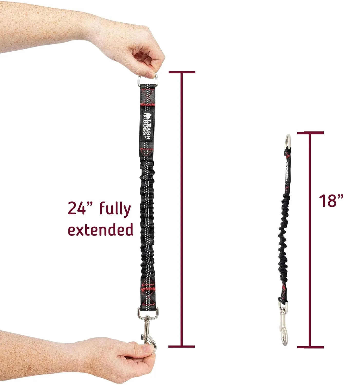 Patterned 18" Shock Absorbing Bungee Leash Extender - Pattern Collection