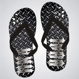Pi Kappa Alpha Diamond Plate Flip-Flops - SBL100 - SUB