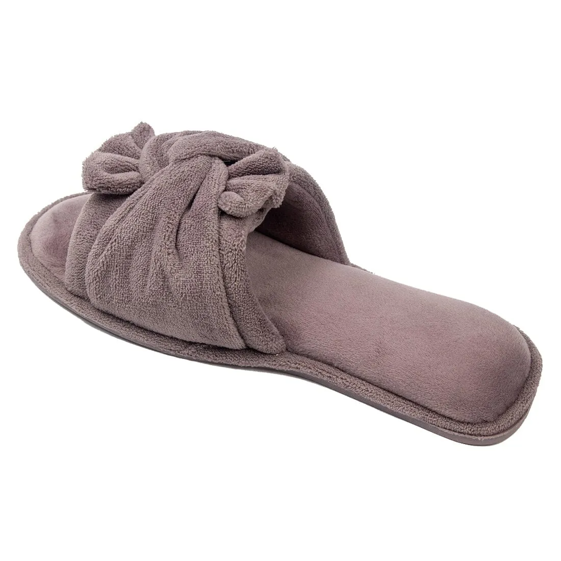 Roxoni Women's Indoor Twist Ribbon Plus Open Toe House Slippers