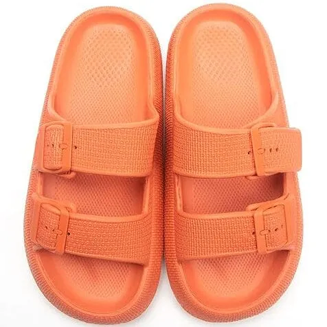 Roxoni Women's Slip-on Sandals Adjustable Buckle Strap