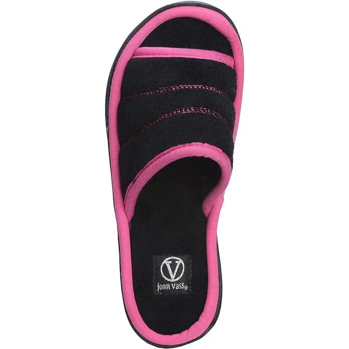 Roxoni Women's Slippers Open Toe Slide Spa Terry Cloth