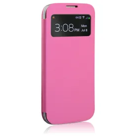 SAMSUNG GALAXY S4 PINK FLIP COVER CASE