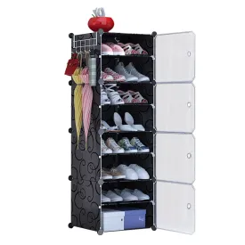Shoe Rack Organizer with Transparent Doors
