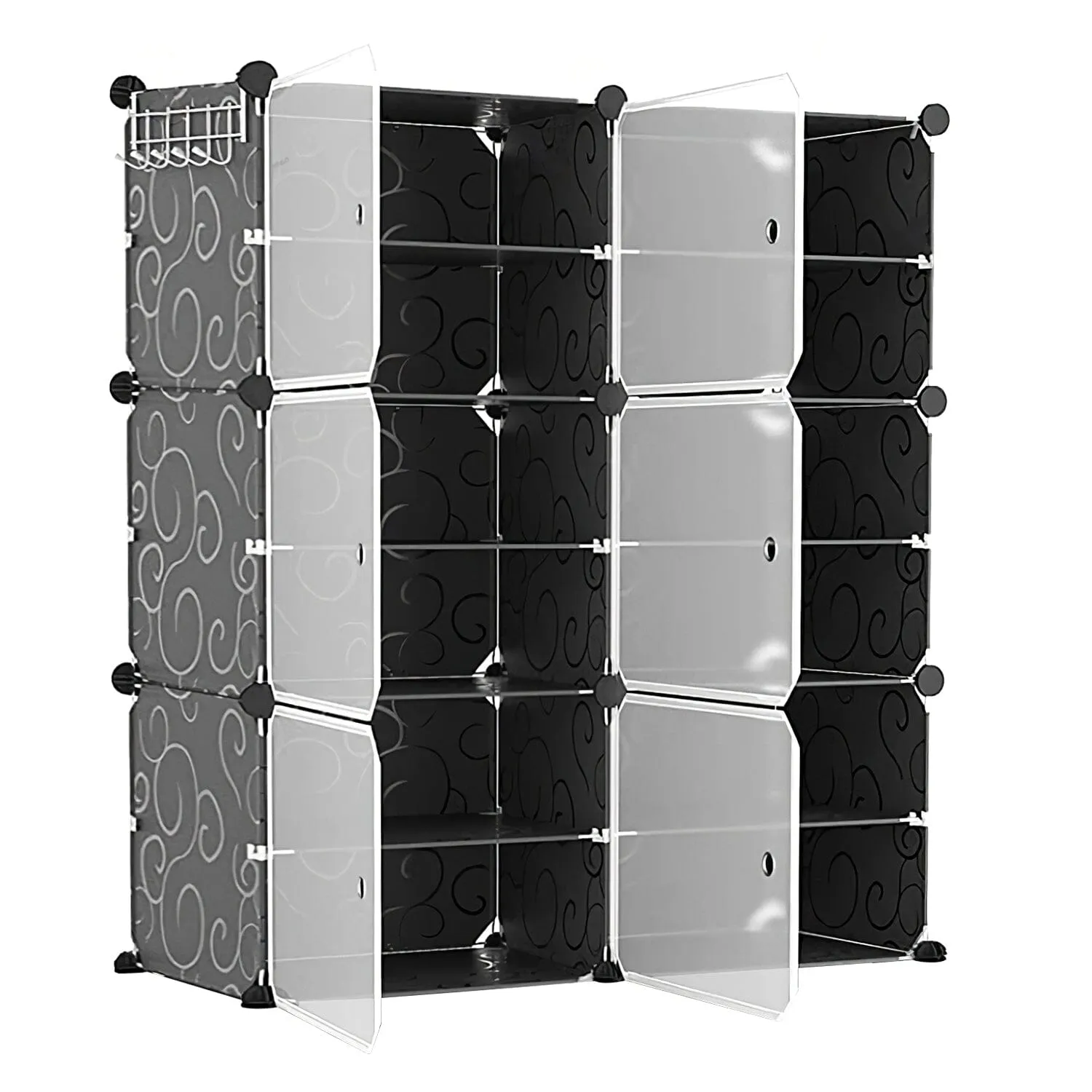 Shoe Rack Organizer with Transparent Doors