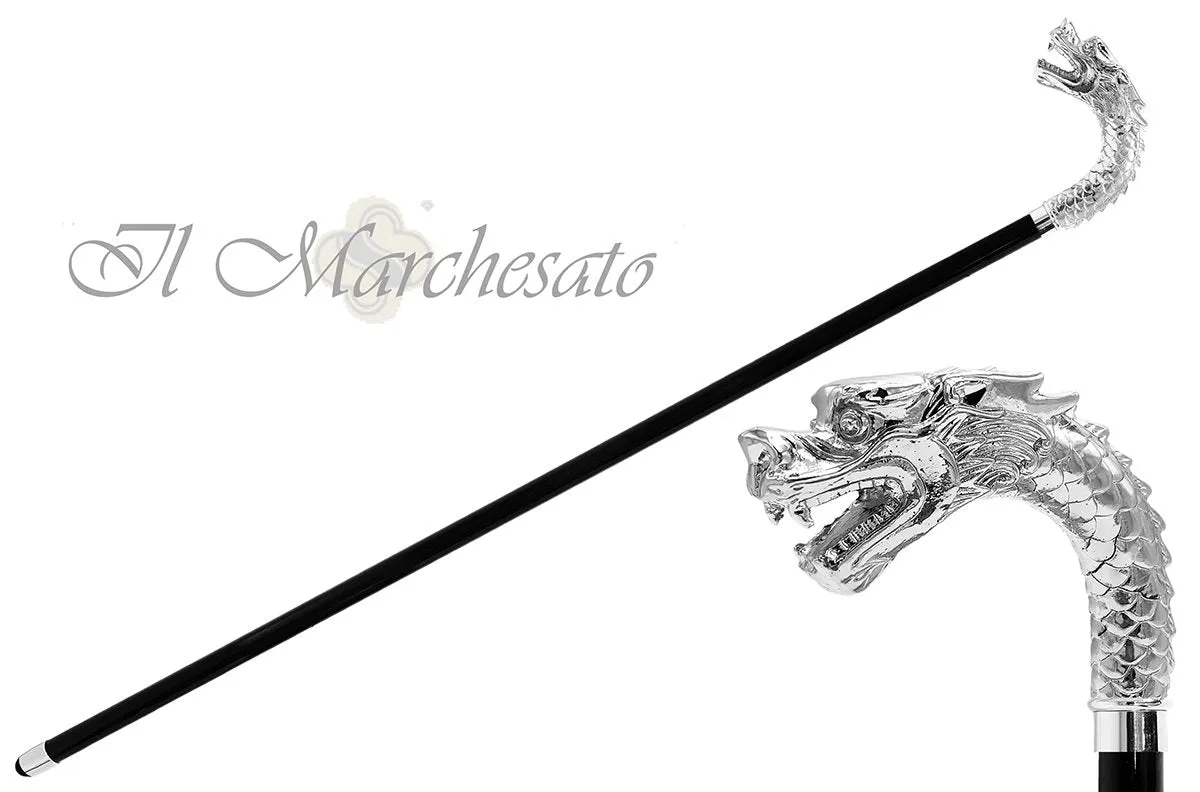 Silver Plated Dragon Cane