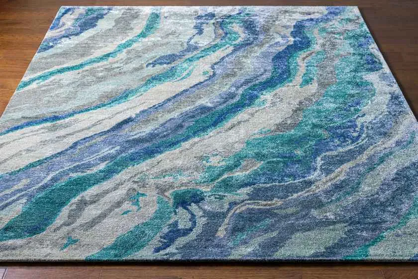 Sokalb Modern Sea Foam Area Rug