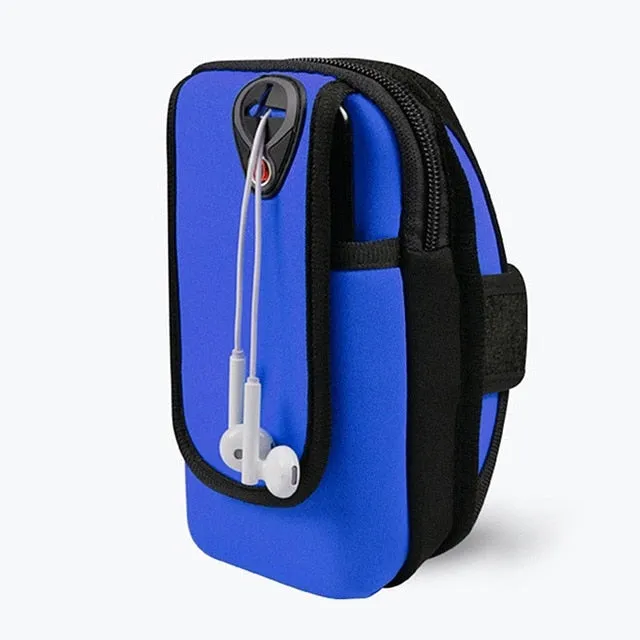 Sport Armband Running Flip Bag Case for iPhone Samsung Universal Smartphone Mobile Phone Earphone Holes Keys Arm Bags Pouch