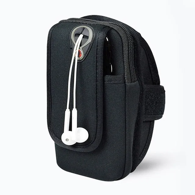 Sport Armband Running Flip Bag Case for iPhone Samsung Universal Smartphone Mobile Phone Earphone Holes Keys Arm Bags Pouch