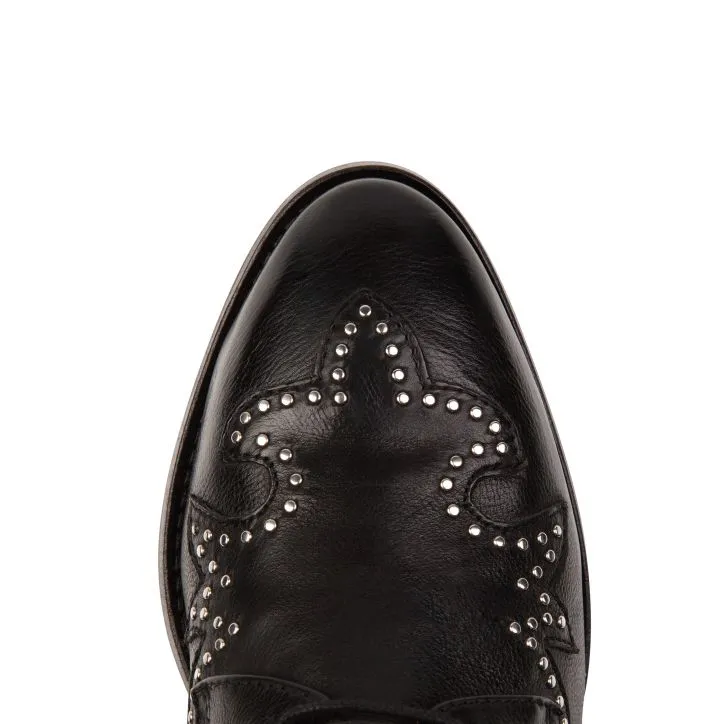Starlight: Black Leather Ankle Boots