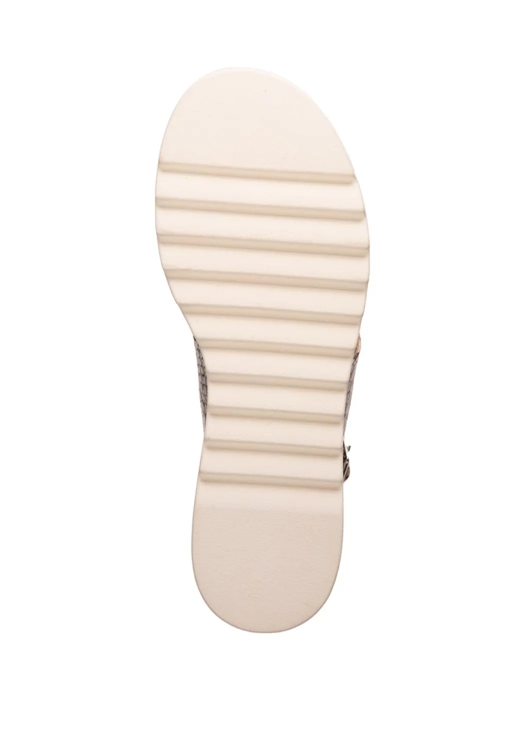 Steve Madden Brenda Leather Wedge Women's Sandal Shoes - GOLD SNAKE