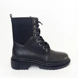 Suzette - Black Combat Boots
