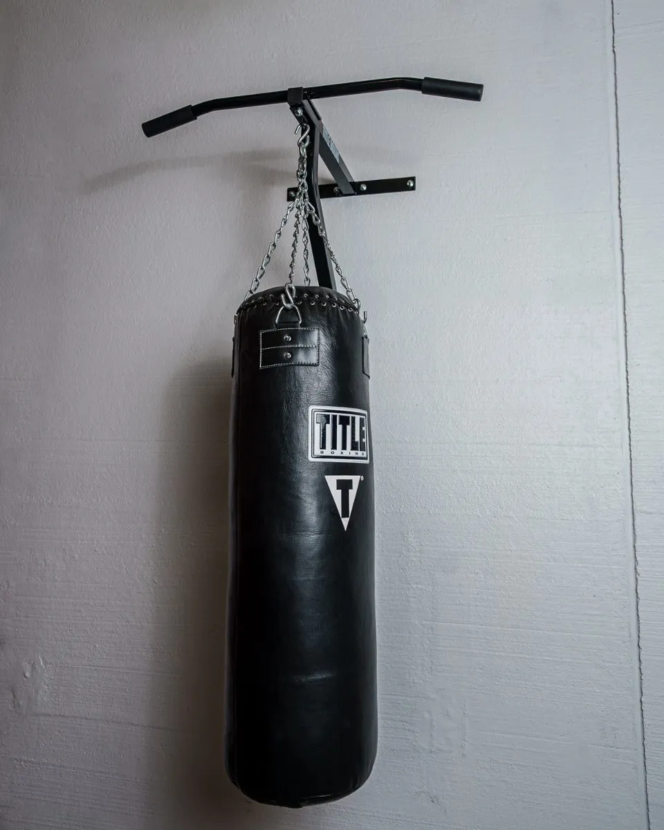 TITLE Boxing Wall Mount Pull-Up Bar & Bag Hanger