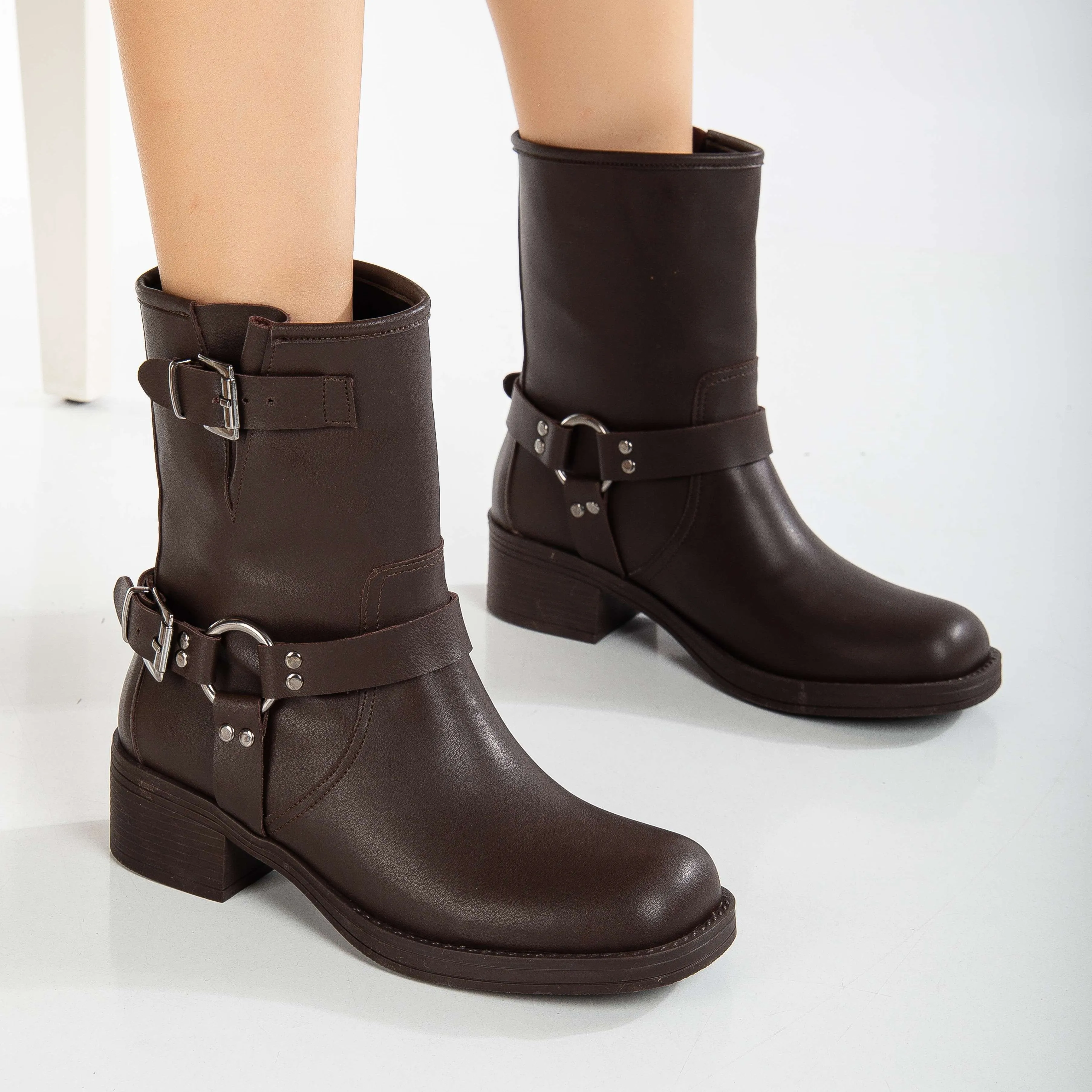 Winona - Brown Rider Boots