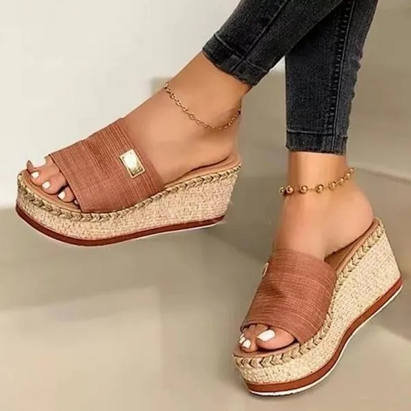 Women Wedge Slippers Platform Flip Flops Soft Comfortable New Casual Outdoor Beach Sandals
