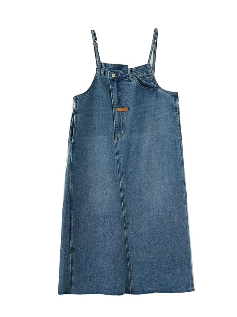 Women's Comfortable and fashionable Side Pockets Salopette Dress