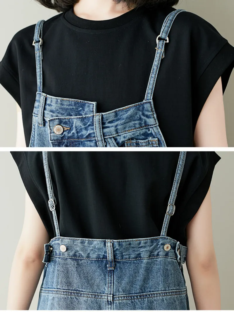 Women's Comfortable and fashionable Side Pockets Salopette Dress