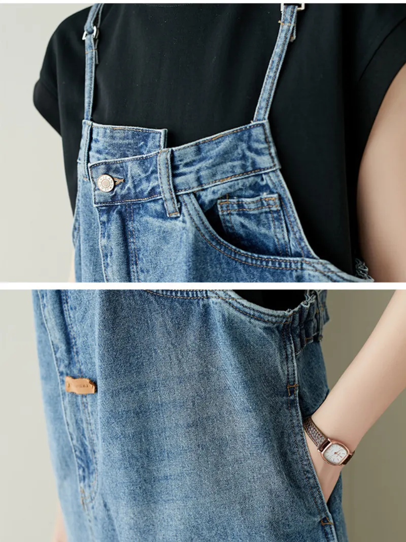 Women's Comfortable and fashionable Side Pockets Salopette Dress