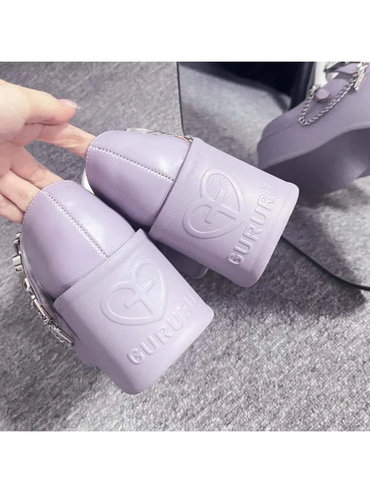 Y2K Medical Heart Syringe Charm Platform Shoes【s0000008556】