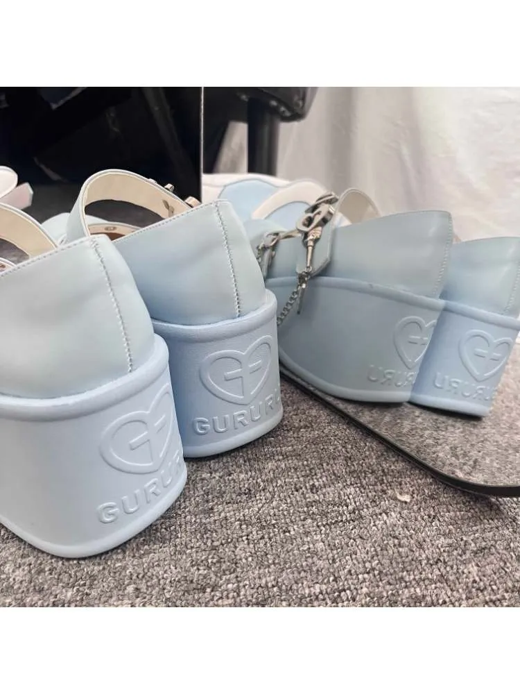 Y2K Medical Heart Syringe Charm Platform Shoes【s0000008556】