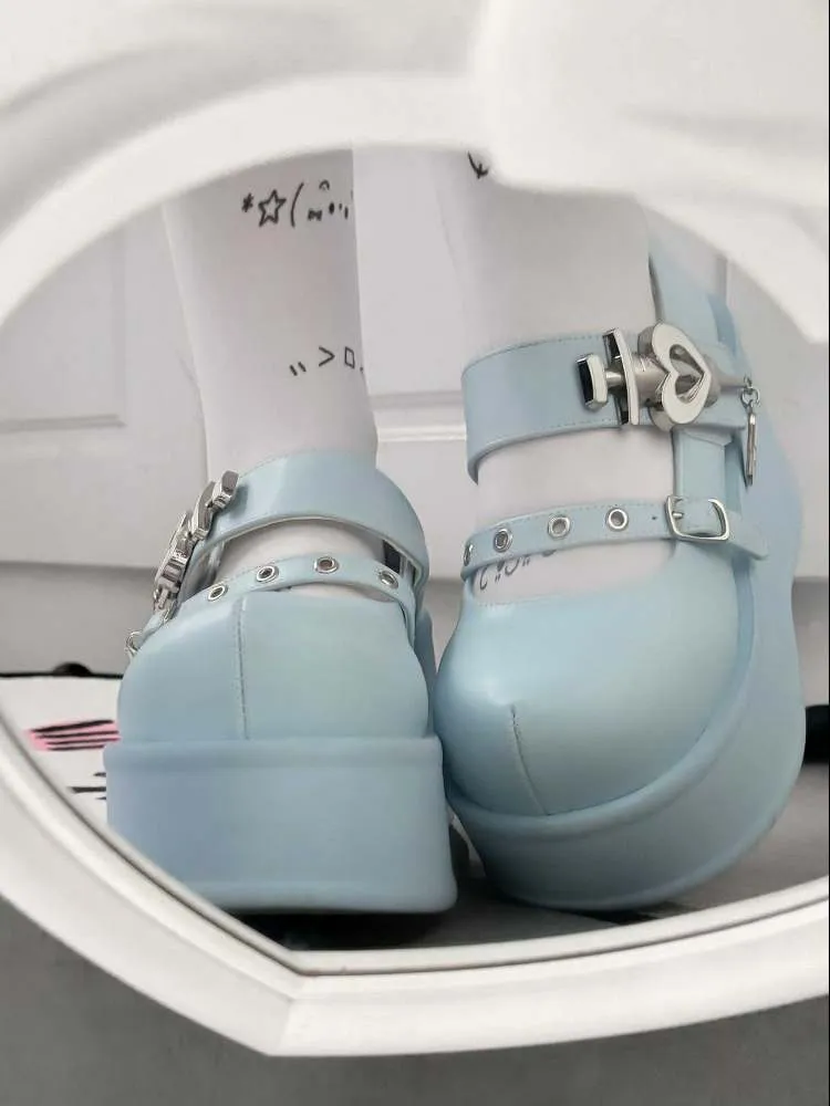 Y2K Medical Heart Syringe Charm Platform Shoes【s0000008556】