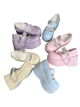 Y2K Medical Heart Syringe Charm Platform Shoes【s0000008556】