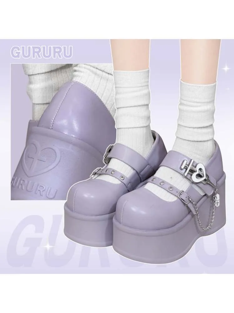 Y2K Medical Heart Syringe Charm Platform Shoes【s0000008556】